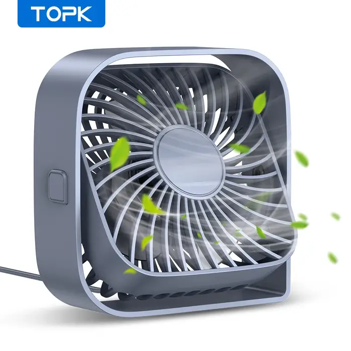 TOPK Ventilateur de bureau USB, mini ventilateur portable, ventilateur de refroidissement de table d