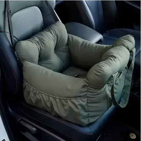 Siège auto pour chien avec ceinture de sécurité - Lit de voiture antidérapant pour petits chiens, tr