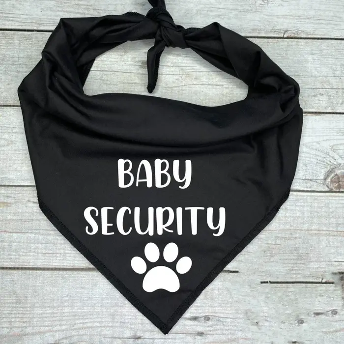 Bandana de sécurité noir et blanc pour bébé