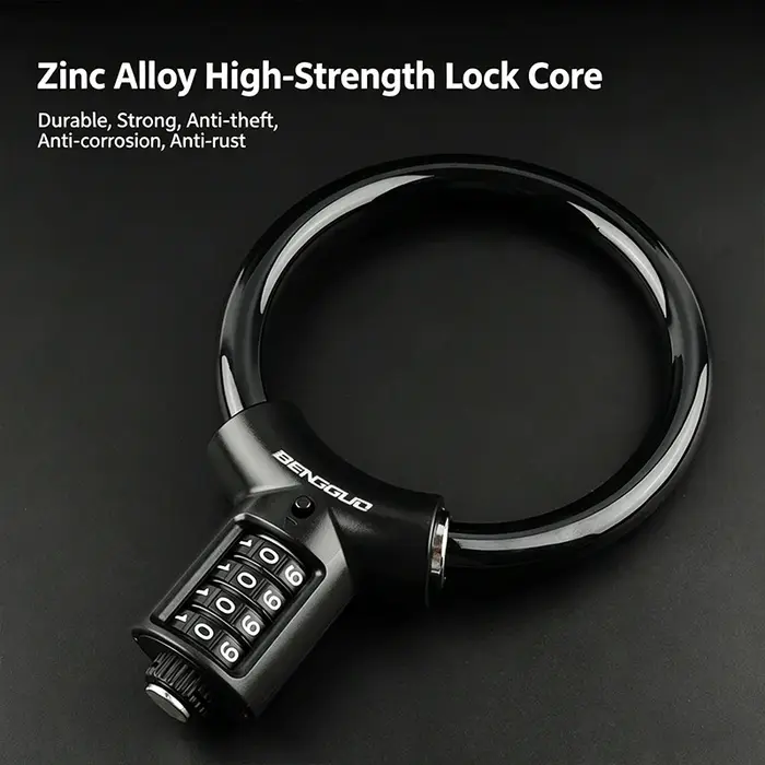 Cadenas Antivol à Code Numérique 4 Chiffres pour Vélo Serrure de Sécurité Portable à Combinaison Usage Multiscène Occasions Spéciales