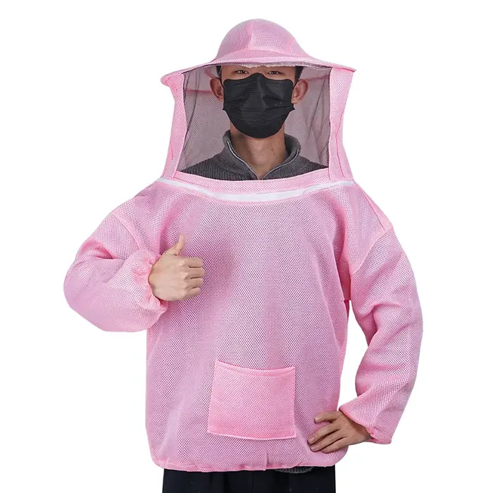 Veste de protection à capuche anti-équation trempée pour l'apiculture, vêtements de protection en ma