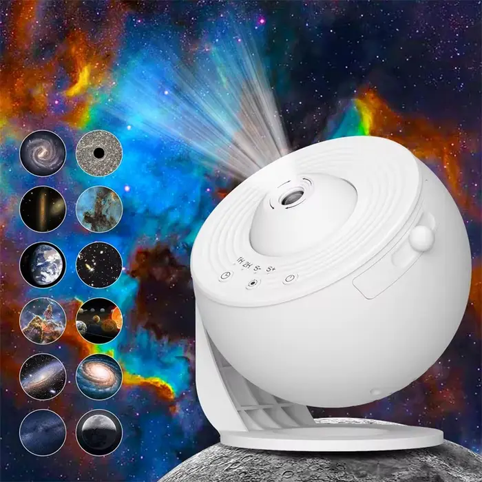 Projecteur de galaxie veilleuse LED projecteur de ciel étoilé 360 °   Lampe de nuit planétarium rota