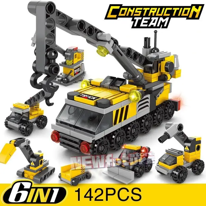 6in1 nouvelles machines d'excavation véhicule d'ingénierie grue voiture camion matériel gestionnaire