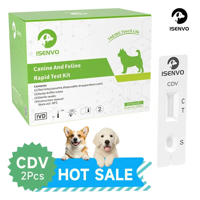 Kit de test de virus de distemper canin CDV, kit de test rapide et rapide, détection de maison pour 
