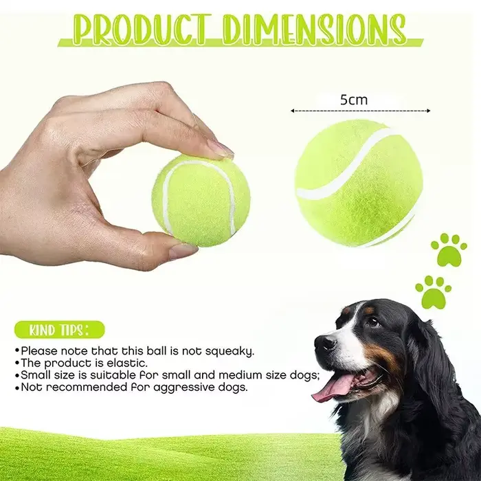 Balles de tennis pour chiens polaire 2 pouces compatibles avec lancementeurs automatiques pour petits chiens entraînement jeuextérieur occasions spéciales
