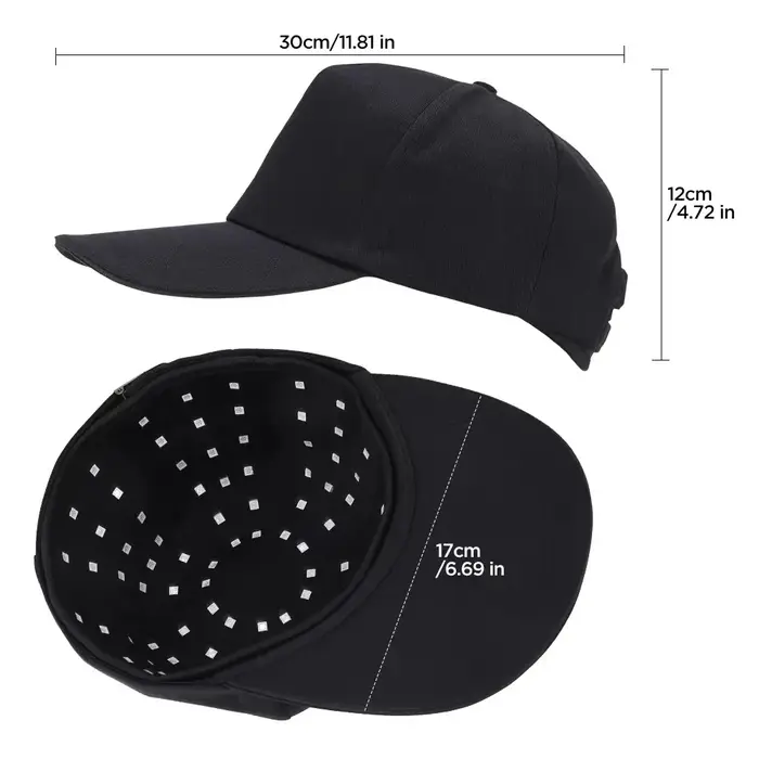 Casquette de thérapie de croissance des cheveux infrarouge à la lumière rouge, chapeau anti-perte de