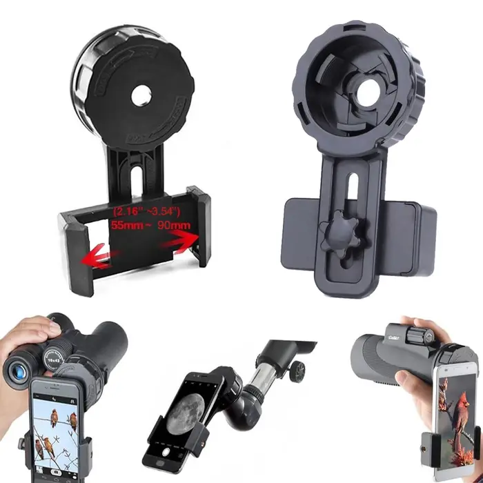 Adaptateur smartphone pour longue-vue, montage rapide et aligné pour jumelles et monoculaires, capture facile