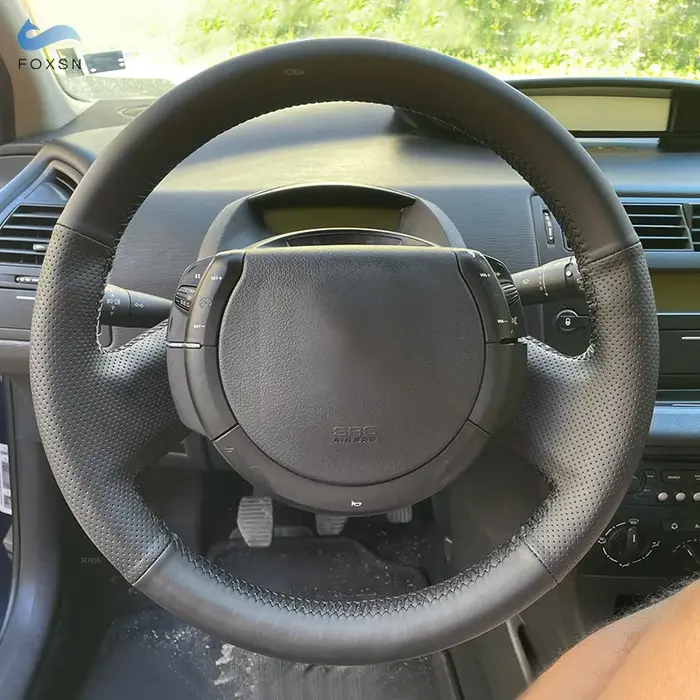 Volant tressé pour citroën Triumph Old C4 c-quatre 2007 2008 2009, intérieur de voiture, housse en c