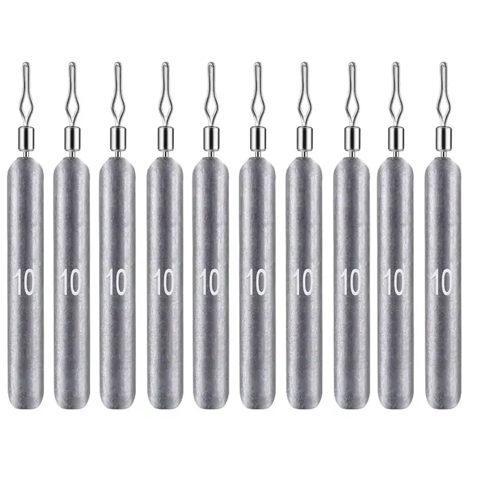 10 pièces plombs de pêche 3.5g 5g 7g 10g 14g 20g plombs de poids de tir de chute accessoires de maté