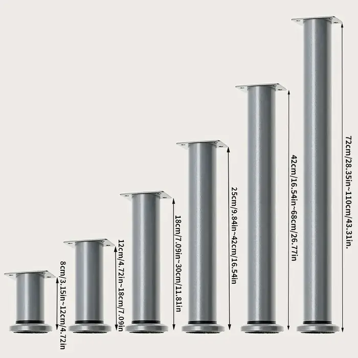 Colonnes de support de pieds de table télescopiques, hauteur réglable à rotation, utilisées pour les