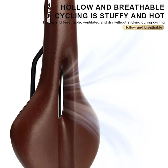 RIDERACE selle de vélo siège de cyclisme creux pour hommes femmes en cuir PU souple confortable absorbant les chocs vtt