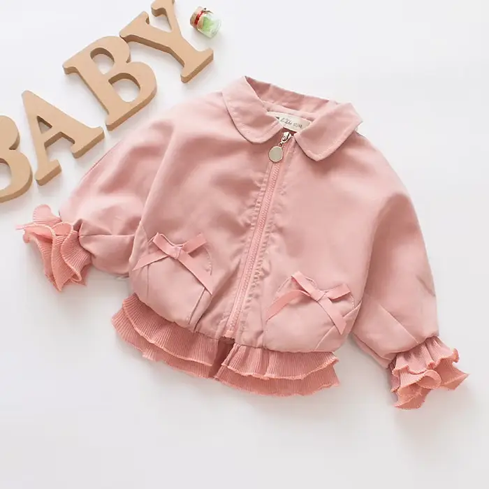 Manteau court de princesse pour enfants, cardigan pour bébé, coupe-vent coréen pour filles, vêtements de printemps et d'automne, nouveau