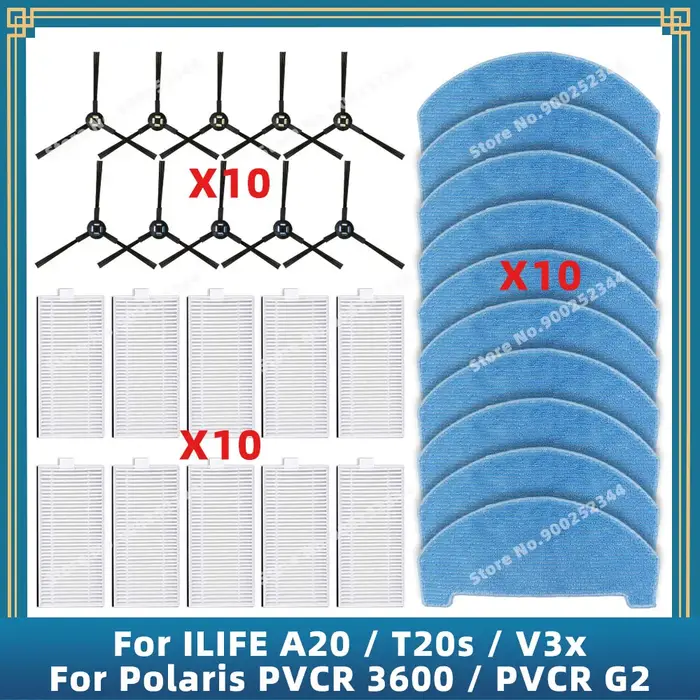 Accessoires de pièces de rechange pour ILIFE A20 T20s V3x / Polaris PVCR 3600 / G2 0926W / G2 0726W 