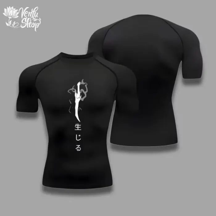Jin Woo chemise de Compression Compression gymnase Sung Jin Woo Solo nivellement Anime Muscleshirt v