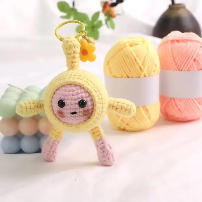 1 pelote de fil de coton laitier de grosseur moyenne, matériau de tricot à la main pour la confection de poupées au crochet et le tricot DIY fait main