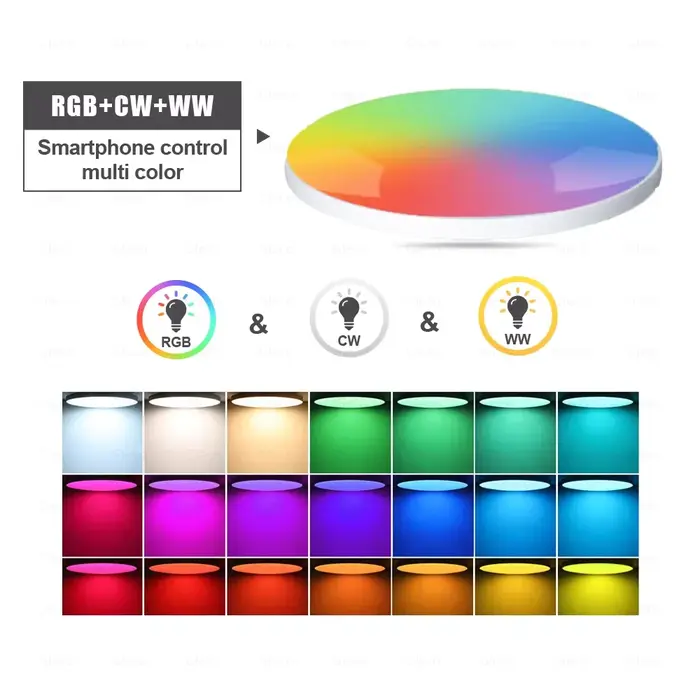 Tuya Zigbee 3.0 plafonnier intelligent Wifi RGBCW Led plafonnier salon décoration de la maison lampe