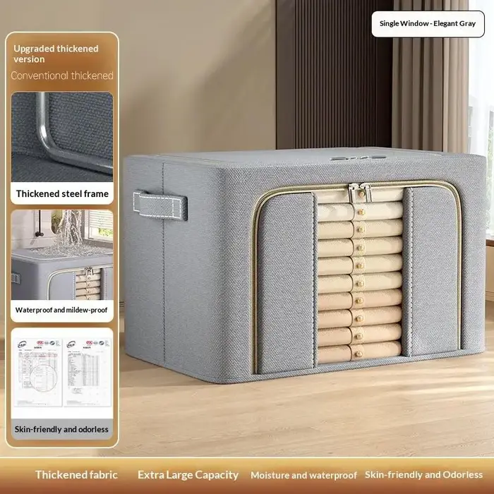 Boîte de rangement pliable grande capacité pour vêtements, doudounes et couettes, organisateur de ra