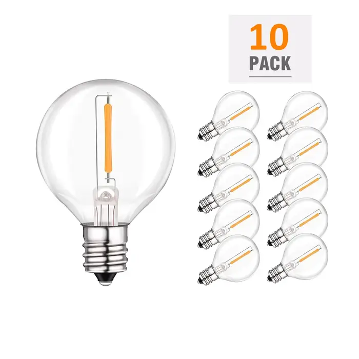 Ampoules globe transparentes à LED, remplacement chaud E12, G40, 5W, 7W, ampoule structurels ente in