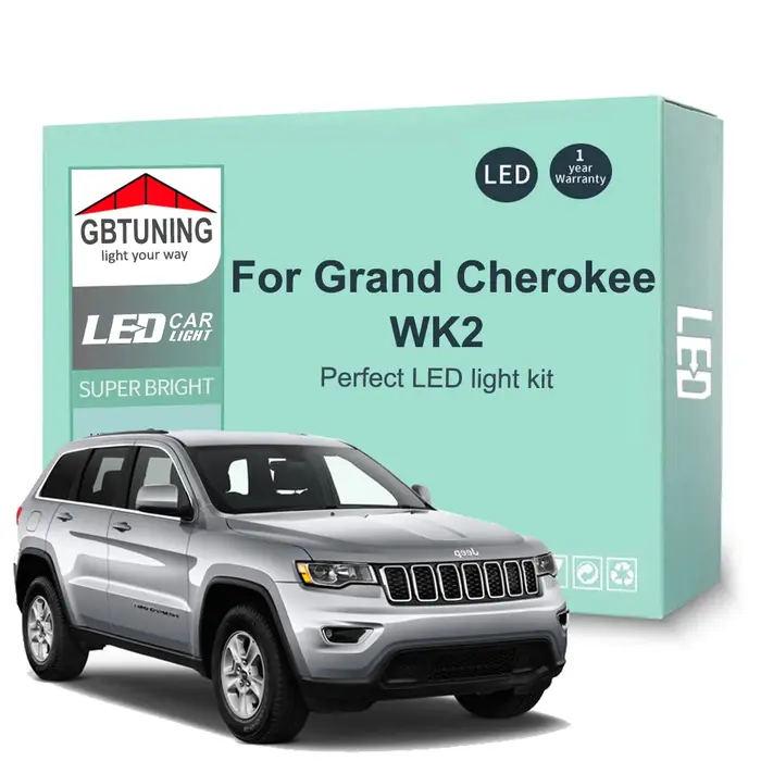 Kit d'éclairage intérieur LED Canbus, Jeep Grand TraffWK2, 2011- 2016, 2017, 2018, 2019, 2020, 2021,