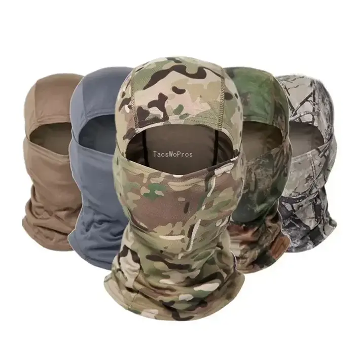 Cagoule tactique camouflage masque intégral pour chasse vélo airsoft protection visage