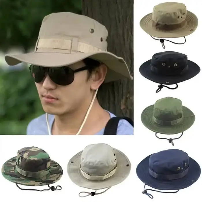 Casquette camouflage chasse pêche randonnée homme - Bonnet Boonie 60cm protection solaire outdoor