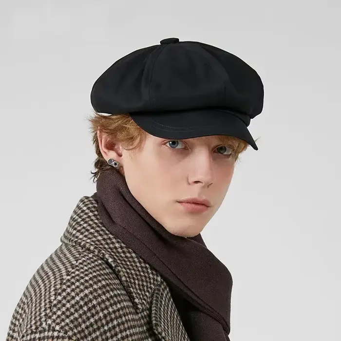 Mode béret mâle femme printemps été polyvalent classique Casquette peintre élégant rétro octogonal c