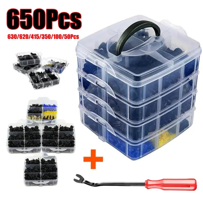 Ensemble de Clips de Fixation pour Voiture, Kit de Corps Automobile Mixte, Goupille de Retenue à Pre
