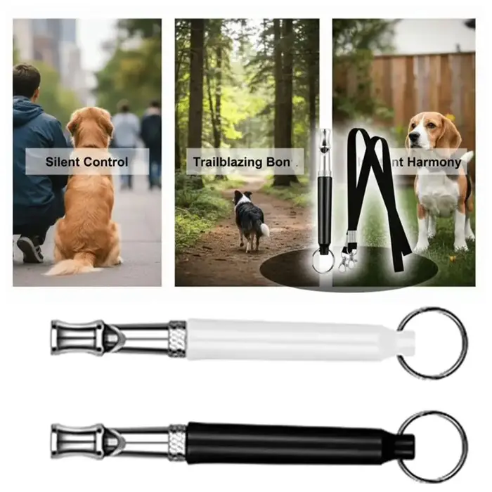 Sifflet d'entraînement pour chien avec cordon réglable