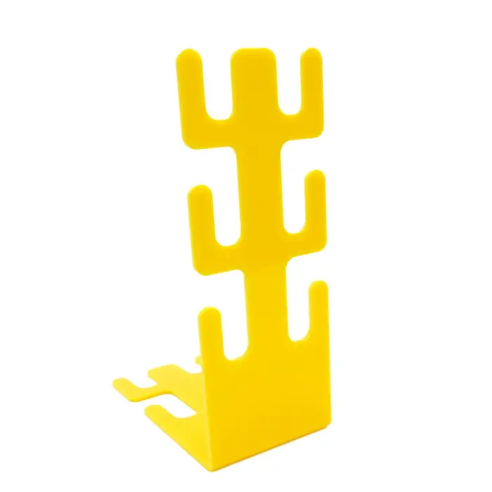 Support universel de tube fileté en forme de L, transparent, jaune, pour circuit respiratoire d'anes