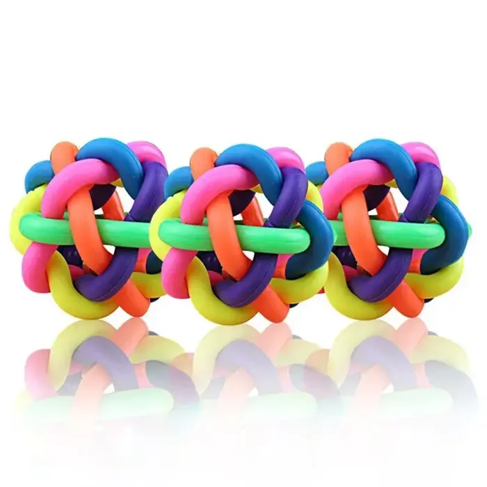 Animal de compagnie chien chiot chat coloré formation balle à mâcher produits pour animaux
