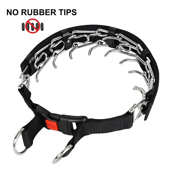 Collier d'entraînement à griffes pour chien, collier de pincement avec pointes confortables en caout