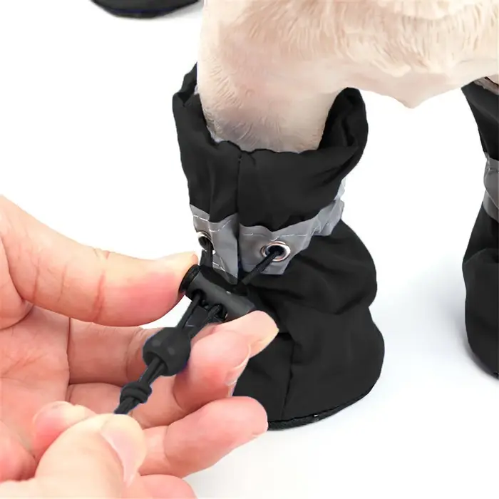 Chaussures imperméables pour petits chiens résistantes à l'eau bottes de pluie extérieures en unité centrale semelle en caoutchouc pour chiens occassions spéciales promenades hiver forêt mouillé