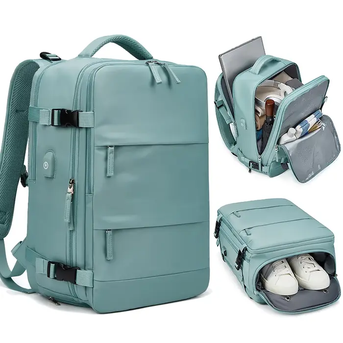 Femmes sac à dos pour ordinateur portable 15.6 pouces adolescente USB charge école sac à dos sac à c