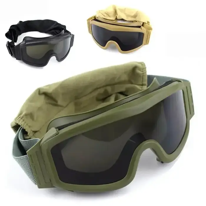 Lunettes tactiques militaires pour chasse - Protection anti-vent et anti-sable - Certifiées airsoft