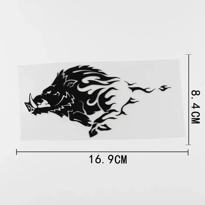 17 cm sanglier cochon en colère Tribal Animal élégant, produits autocollants de voiture sur couvertu