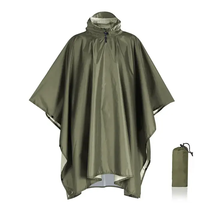 Manteau imperméable militaire d'extérieur 3 en 1, manches à capuche, Poncho de pluie imperméable pou