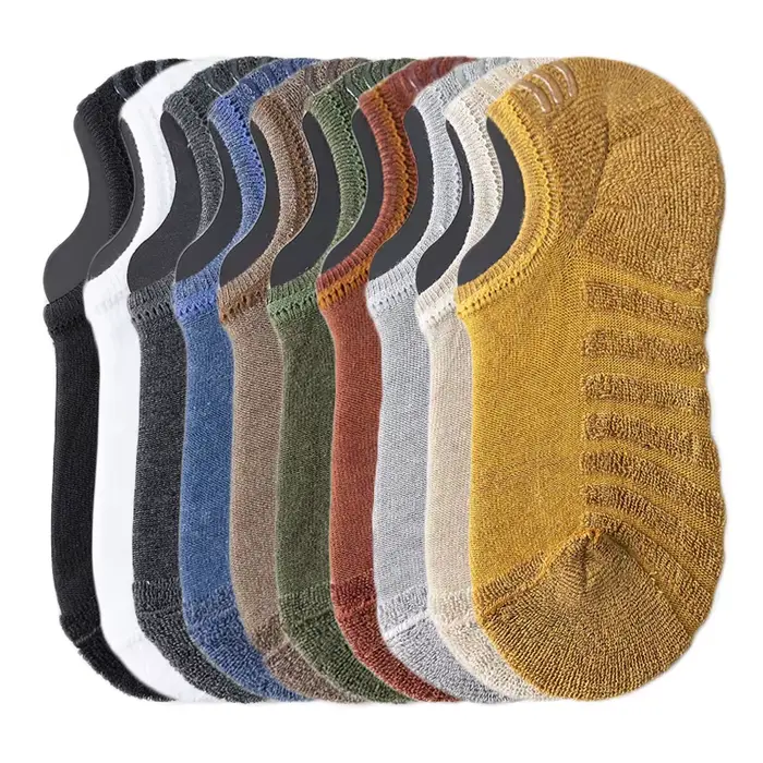 Chaussettes homme courtes 5 paires coton qualité supérieure débardeur casual été automne 2024 antidérapantes