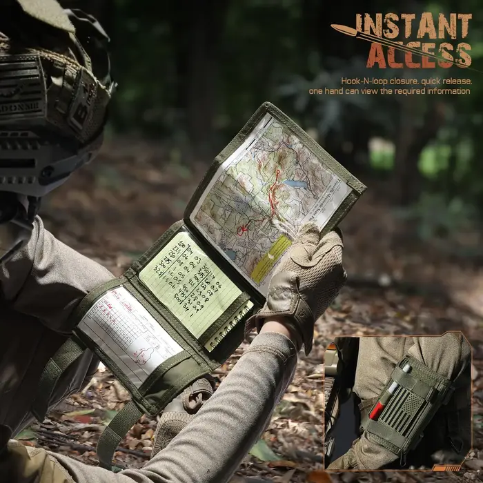 Étui carte tactique brassard : porte-documents étanche pour bras avec mesure de terrain chasse et secours