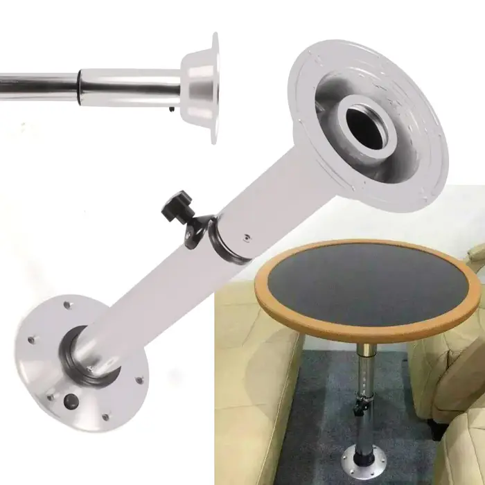 Piédestal de table réglable en aluminium, support pour bateau marin, caravane, Hurhome, 565mm-720mm,