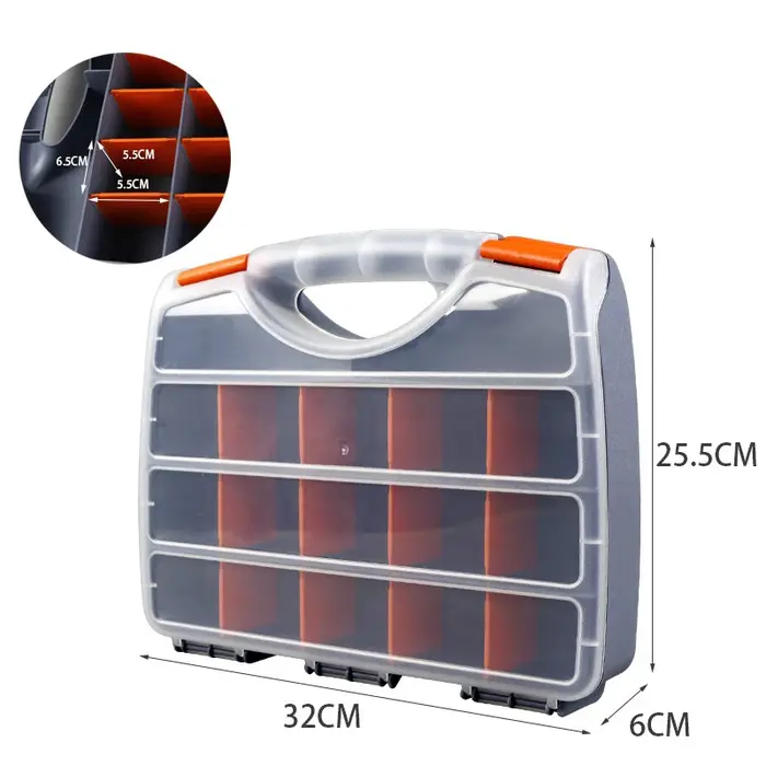 Boîte de pièces Portable en plastique ABS, boîte de rangement de vis, pièces métalliques, matériel, 