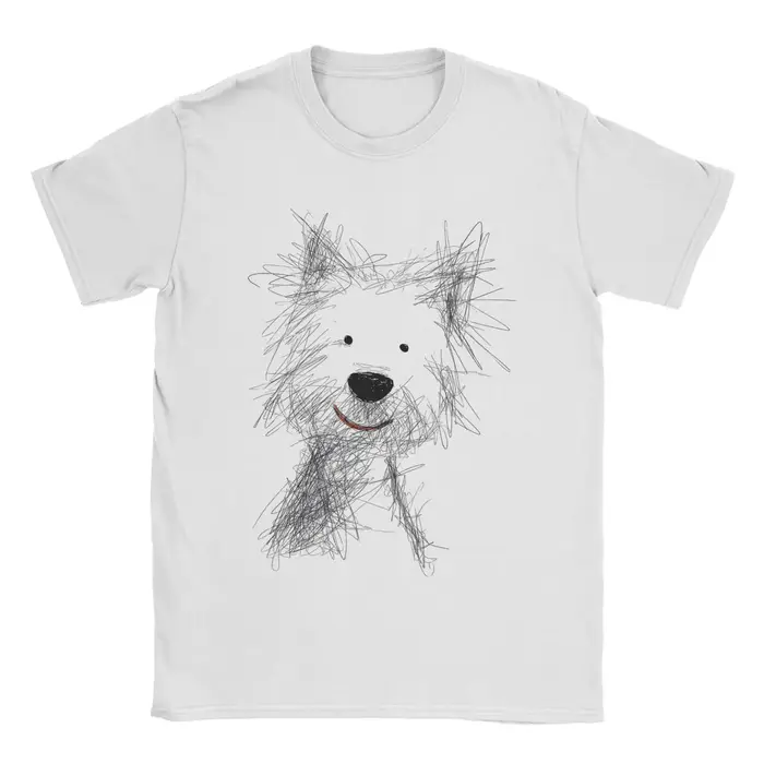 T-shirt West Highland White Terrier design unique pour homme motif chien original col rond manches courtes couleurs variées occasions spéciales