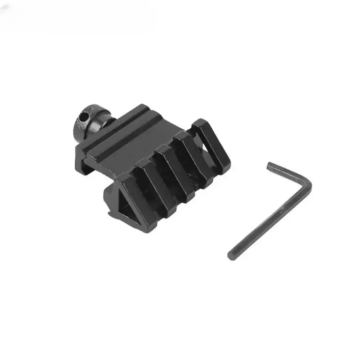 Tactique 4 fentes 45 degrés Angle décalé 20mm Picatinny Weaver Rail chasse pour fusil portée outils 