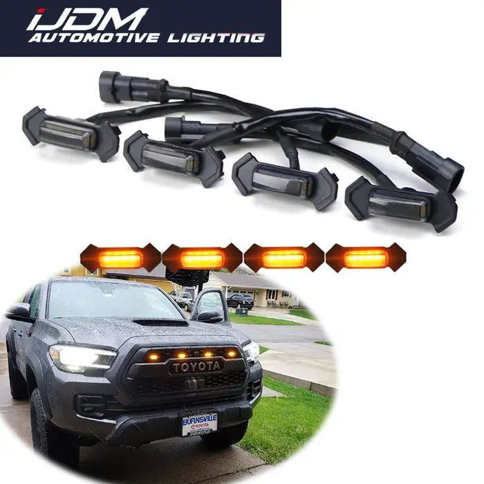Éclairage de calandre LED pour voiture, 4 pièces, pour Toyota Tacoma 2016-up avec calandre TRD Pro u