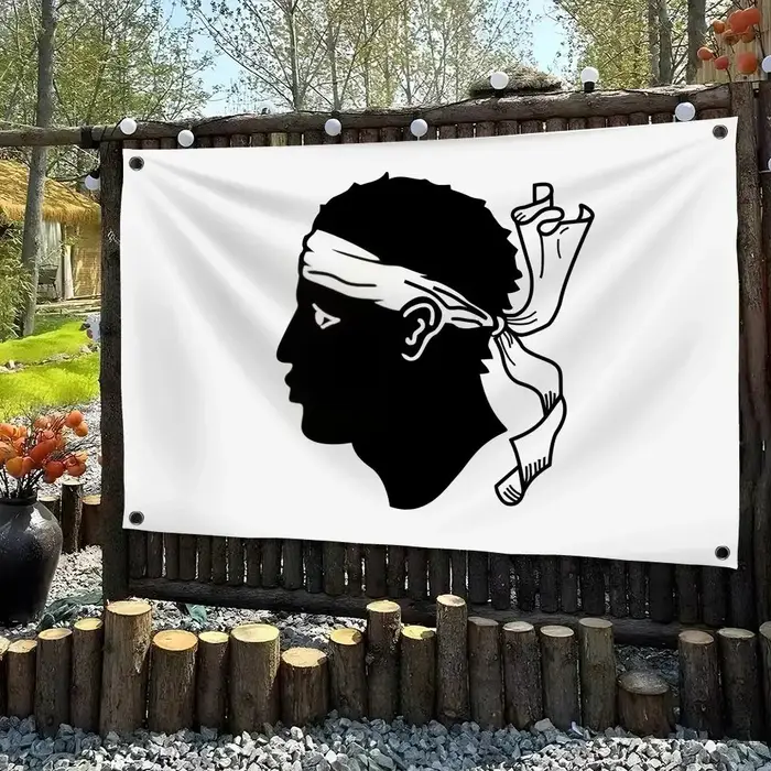 Drapeaux de la région de Corse, bannière artistique murale personnalisée pour chambre à coucher, sal