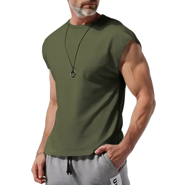 Amazon transfrontalier vêtements pour hommes été nouveau t-shirt sans manches jeunesse décontracté a