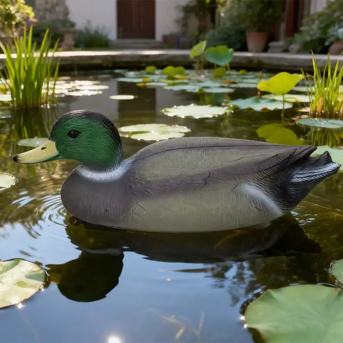 Leurre canard flottant réaliste pour chasse - Décoration de jardin et appât de chasse au canard extérieur