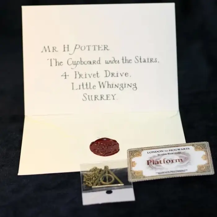 Harry école de magie la carte du monde des maraudeurs Cosplay potiers billet d'admission lettre d'école jouet cadeaux de noël