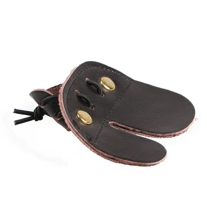 Double pont tir à l'arc doigt garde Protection protecteur Pad gant onglet en cuir tirer arc flèche chasse tir pratique jeu nouveau