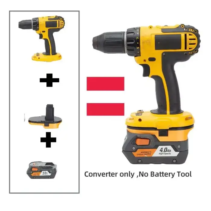 Adaptateur de batterie pour convertir les outils Ridgid AEG 18V Lithium en outils Dewalt 18V 20V (ou