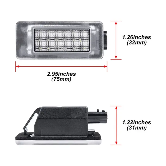 2x convient pour Renault Dacia Duster II HM 2018-sans erreur SMD blanc Led numéro plaque d'immatricu